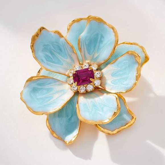 Anthropologie The Pink Reef Hand-Painted Earrings - NWT - Picture 2 of 5